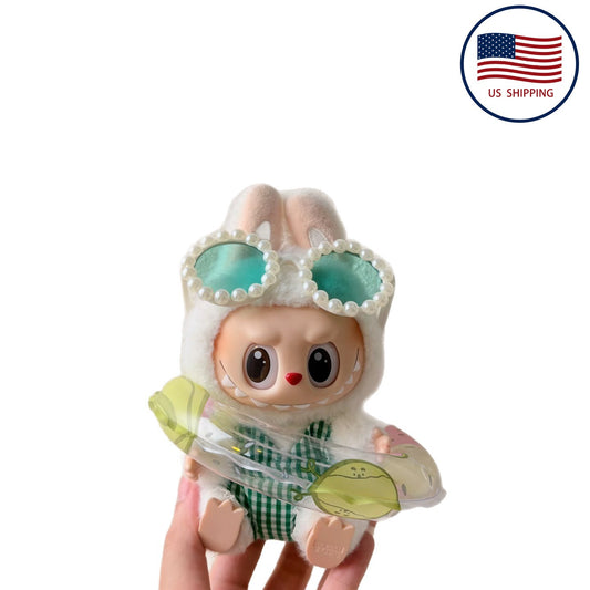 17cm Labubu Dopamine Swimsuit - Summer Outfit for Series 1/2/3 Vinyl Doll Clothes