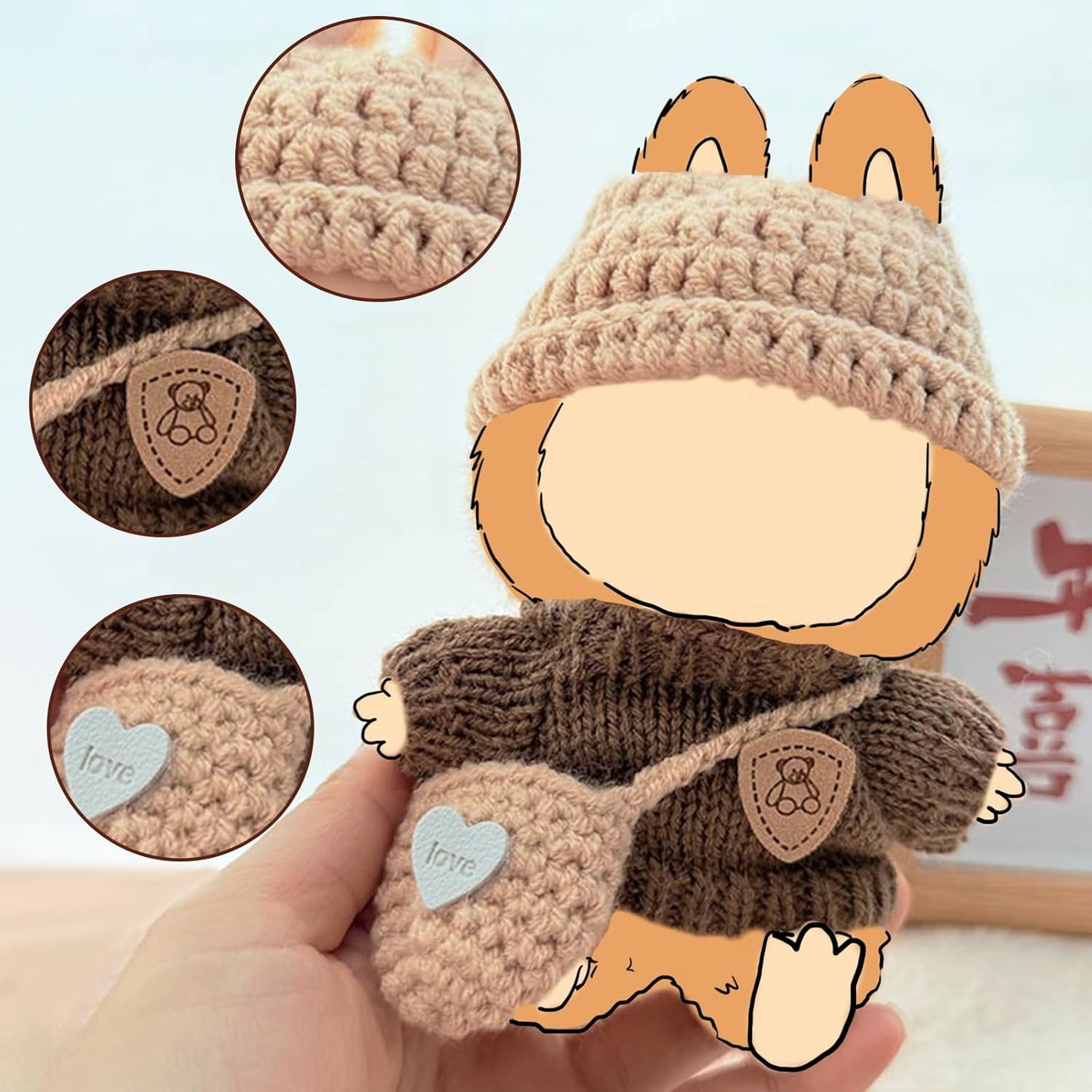 17cm Doll Clothes & 2 Set for 17cm Dolls-Exquisite Accessories for Doll, Cute Clothes for Dolls Dress up Unique Style (Blue)