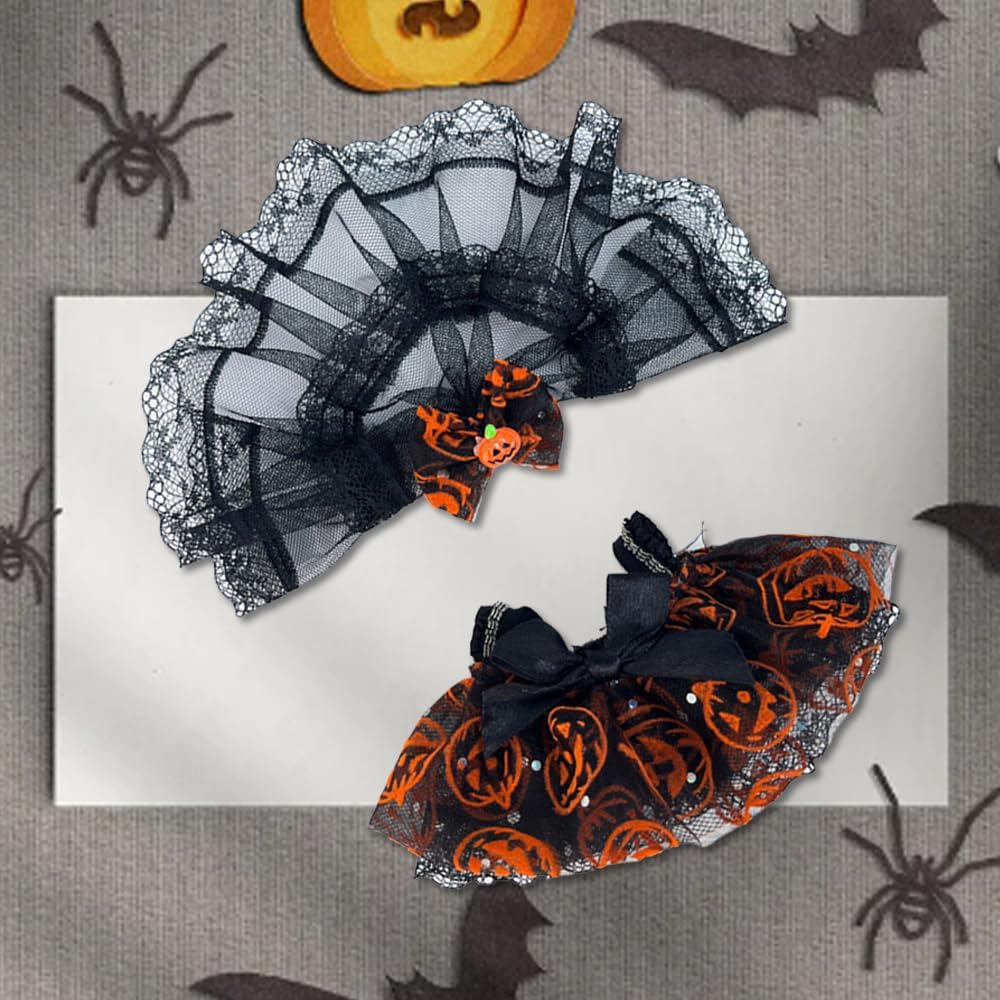 2025 Halloween Clothes for Labubu, Cute Outfit for 17cm Labubu Clothes, Premium Halloween Costume for Dolls Outfit Halloween Doll Clothes Pumpkin Outfit Accessories for Labubu Gift or Display (#A)