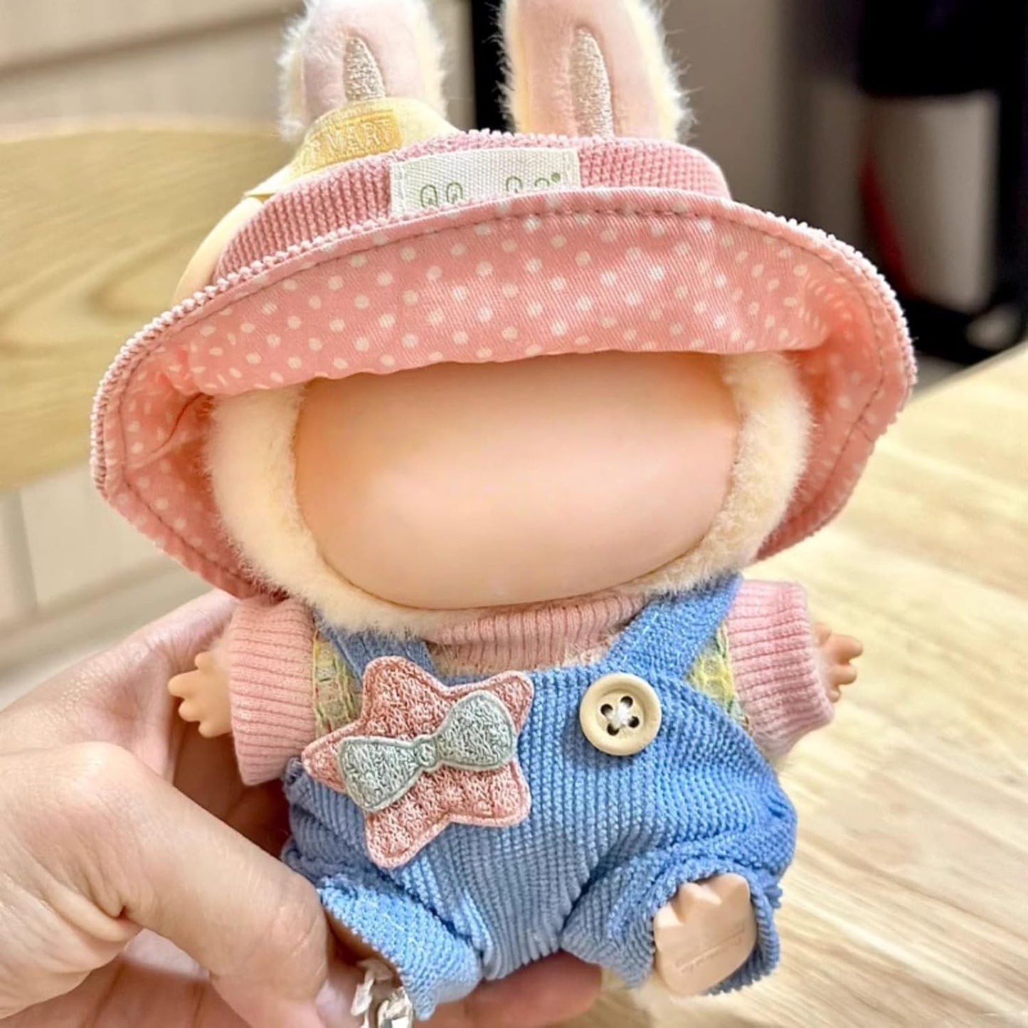 Clothes for Labubu(NO Dolls)，3 Pieces Dress Outfit Set for 6.7inch（17cm） Doll Suit,Clothes Accessories for 1st/2nd/3rd Gen Doll Play，Green Dress Series Is More Healthy and Natural (Green dress)