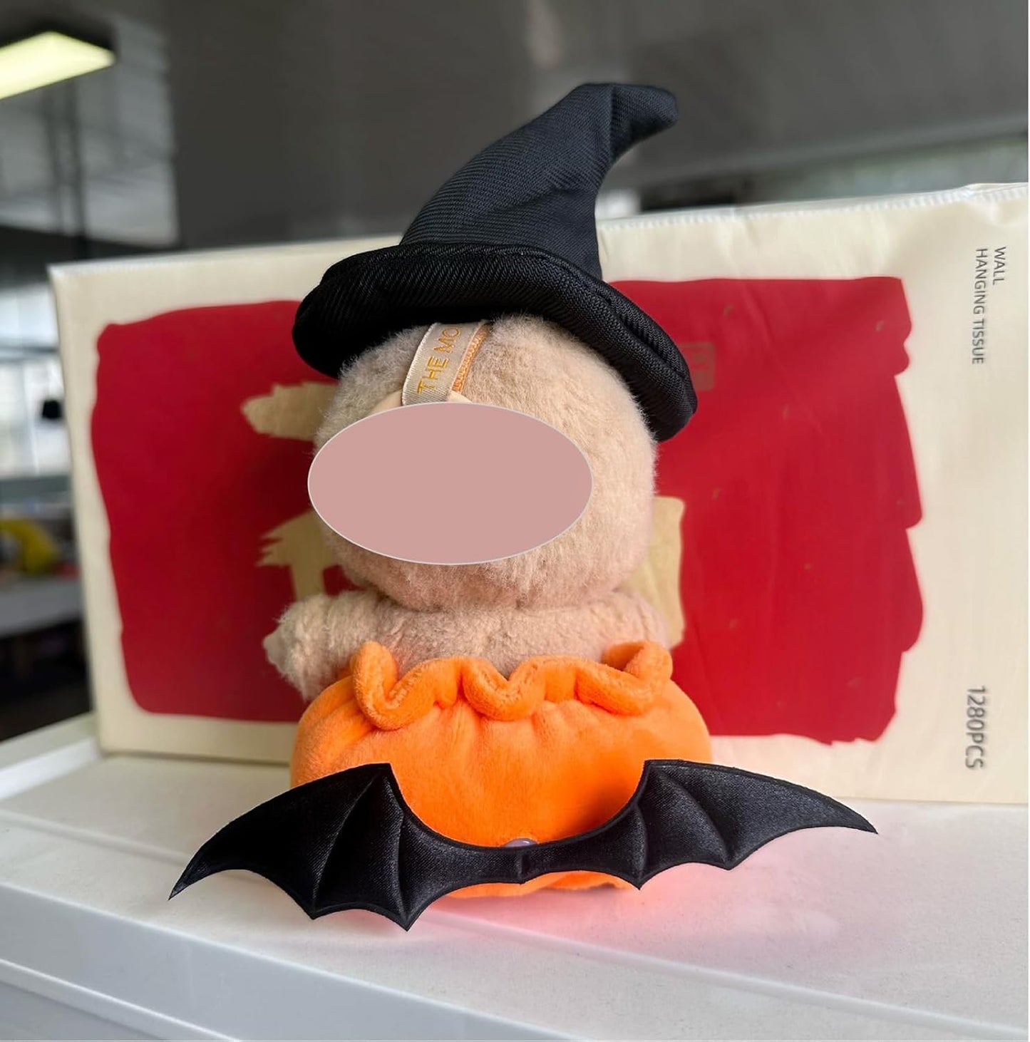 Clothes for lububu(No Doll 4-Pack - Witch Hat Pumpkin Outfits with Wings & Plush Sets for Labubu Dolls Party Decor,Halloween Costumes