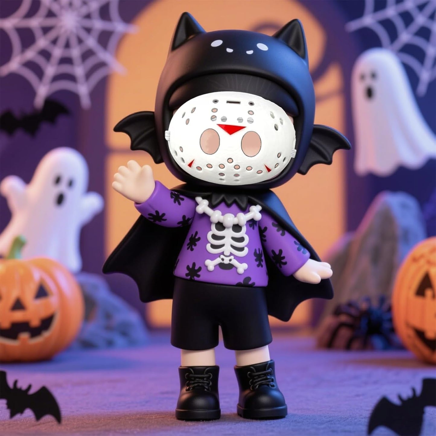 1PC Spooky Face Cover for 17cm Fashion Dolls,Halloween Costume Party Accessory