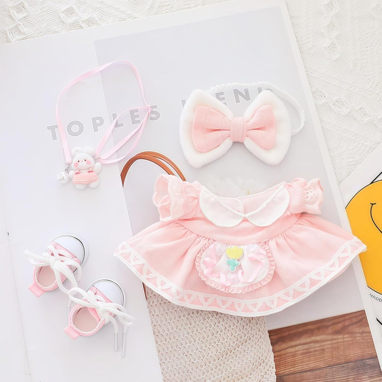 17cm Doll Shoes (No Doll), Mini Shoes Replacement, Cute Kawaii Fashion Shoes for 6.7inch Doll Suit, Shoes & Clothes Accessories for 1st/2nd/3rd Gen Doll Play & Display White