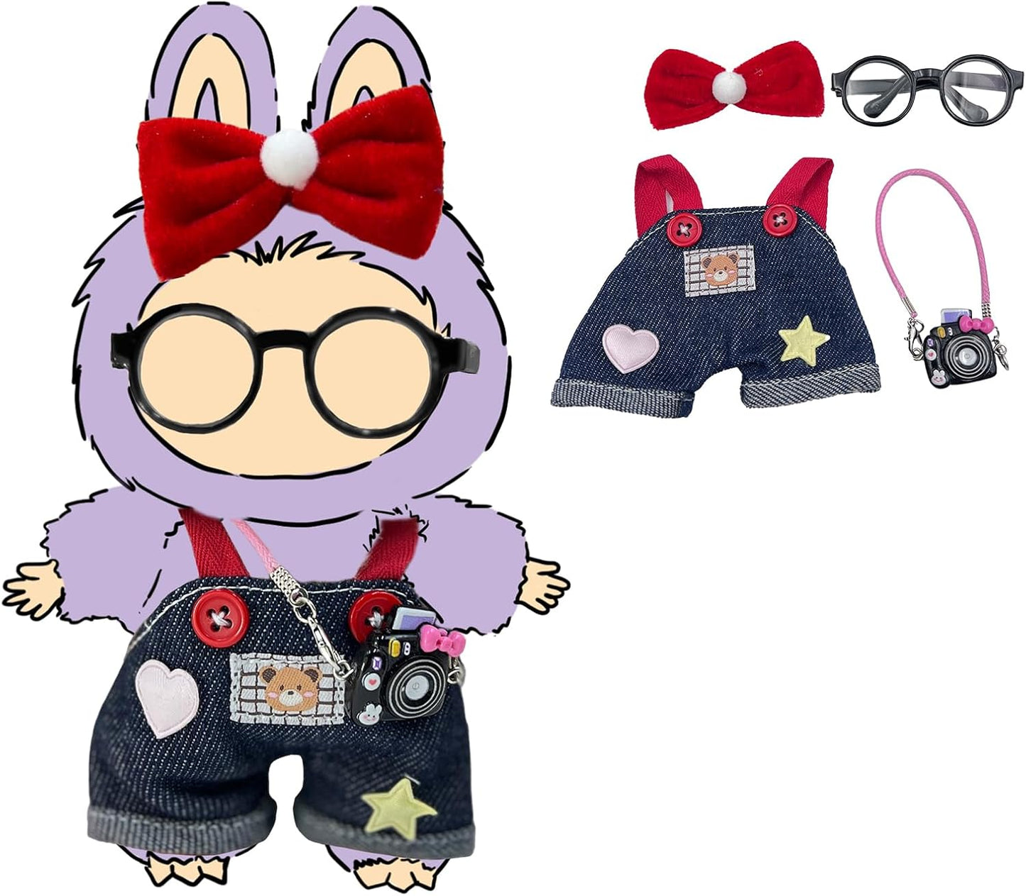 17cm Doll Clothes & 2 Set for 17cm Dolls-Exquisite Accessories for Doll, Cute Clothes for Dolls Dress up Unique Style (Blue)
