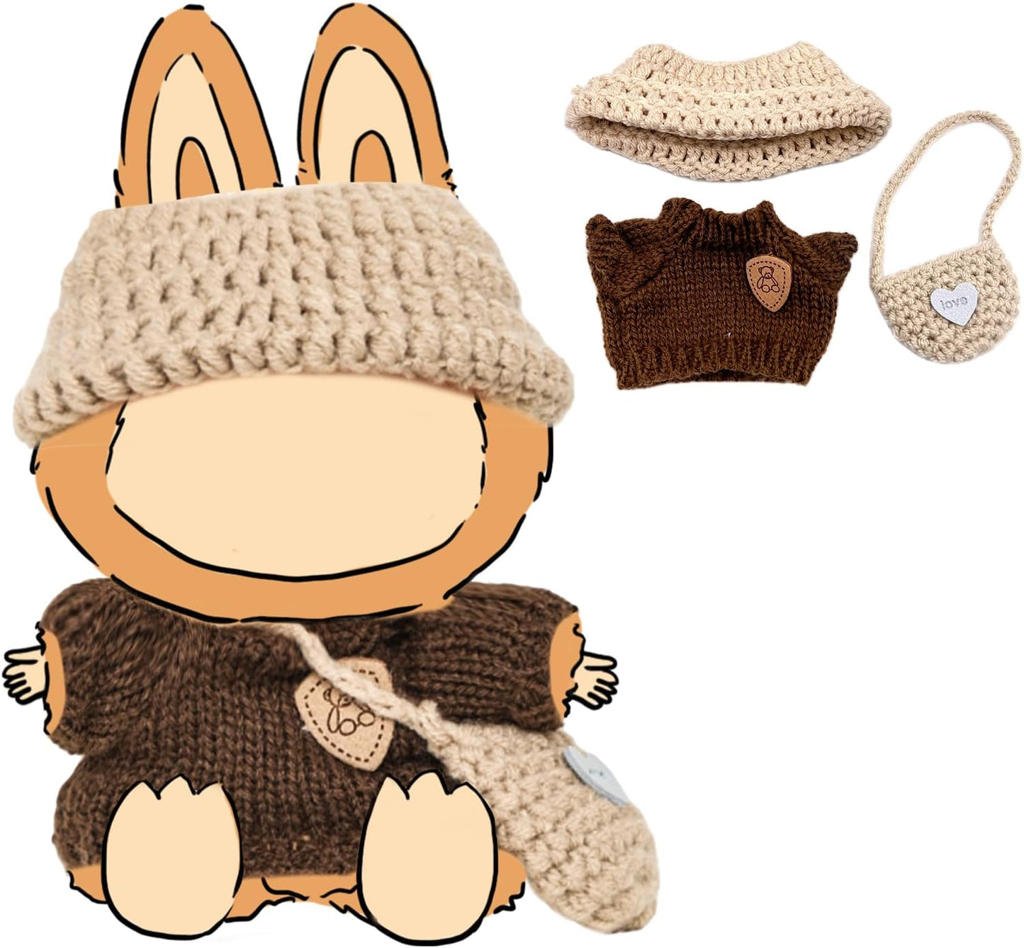 17cm Doll Clothes & 2 Set for 17cm Dolls-Exquisite Accessories for Doll, Cute Clothes for Dolls Dress up Unique Style (Blue)