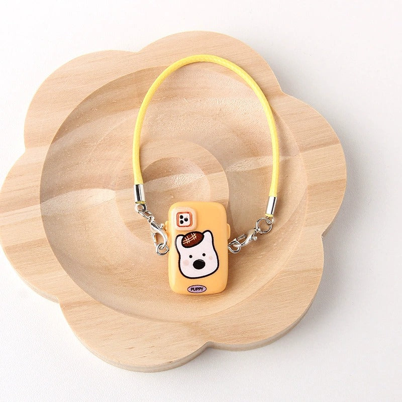 Creative Phone Lanyard & Mini Doll Figurine | Scene Accessories, Bag Doll Decorative Charm & Pendant