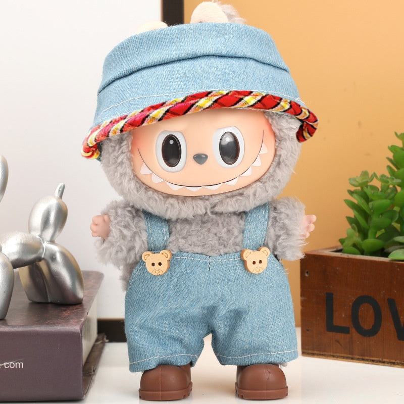 17cm Labubu Coca-Cola Outfit - Series 1/2/3 Vinyl Figure Clothes for Keychain Doll