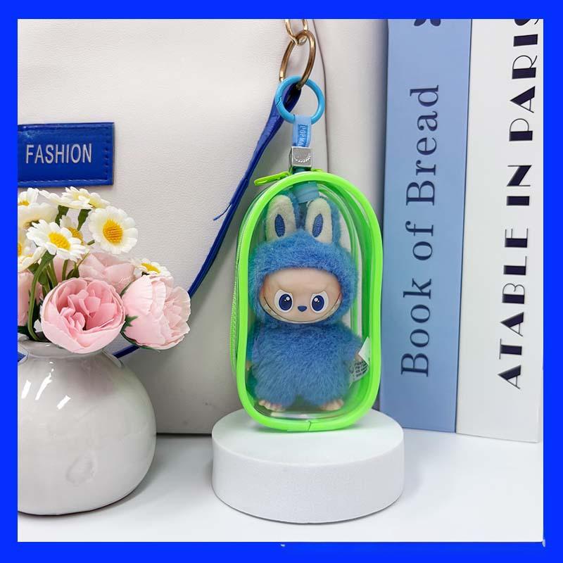 10.5cm Labubu 4th Gen Heart Code Collection Vinyl Doll Carrier | Dust-Proof Storage Cover & Protective Case with Clear PVC Window for 10.5cm Mini Charms