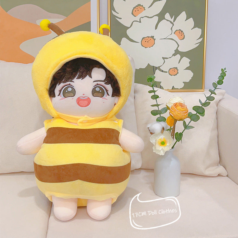 Handmade Tempura Shrimp Outfit for 17CM Labubu - Standard Body Cotton Doll Clothing Set