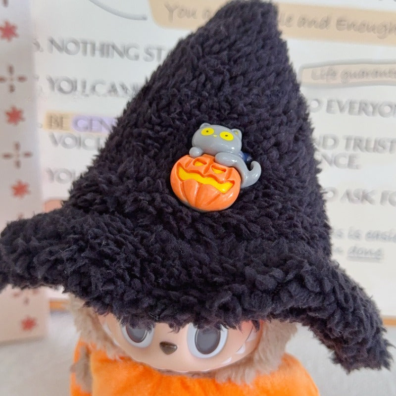 Labubu Gen 1-3 Halloween Pumpkin Outfit Set for Sitting Party Vinyl Dolls | Festival Costume Change (Clothes Only)