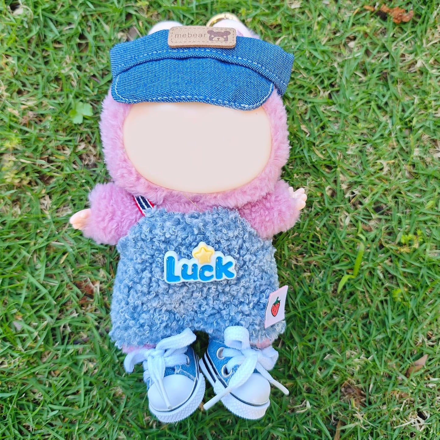 Mini Doll Shoes, 1 Pair Cute Lace Up Canvas Sneakers Compatible for 17cm/15cm Doll Shoes Toy Outfit Accessories(White)