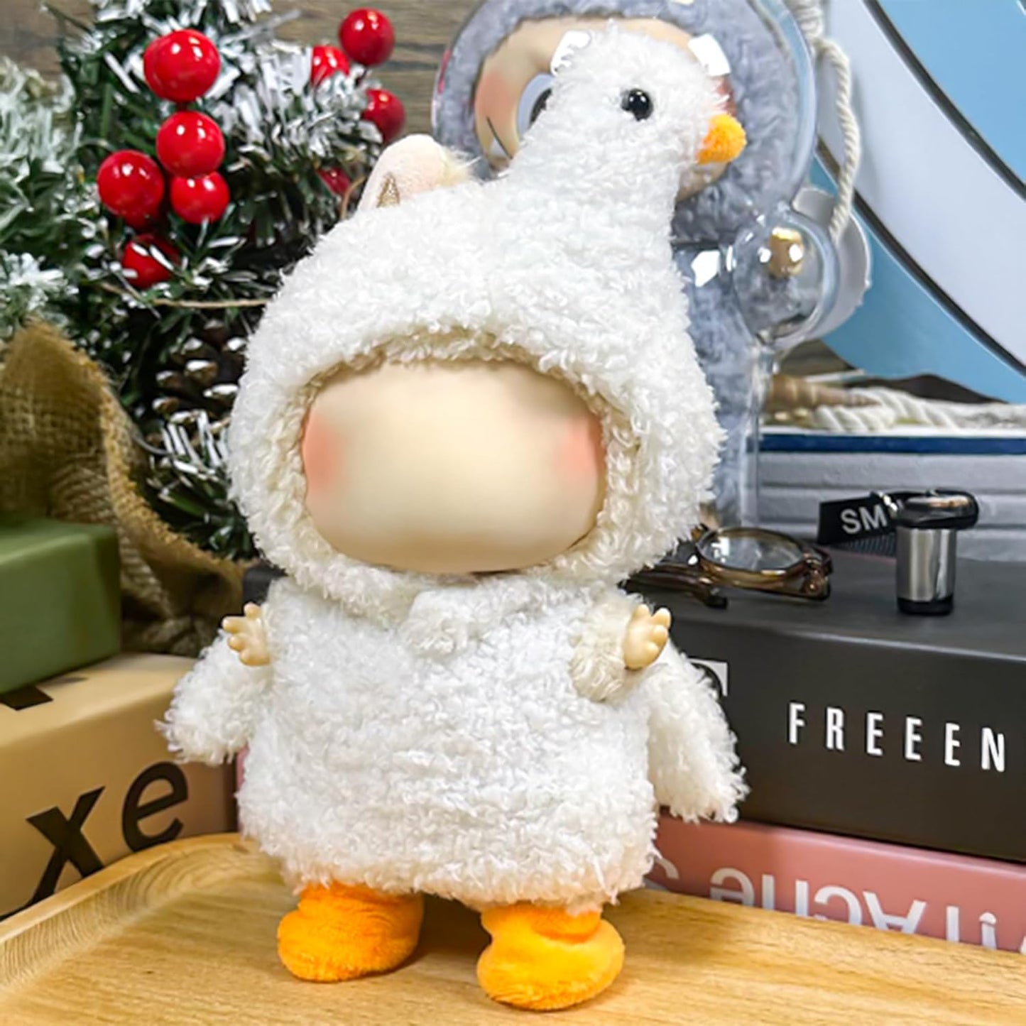 Clothes Fit for LABUBU Doll, Fashion Doll Clothes Outfit Set Cute Theme Designer Toys Dress Accessories for Collector Fans Display (Cygnet)