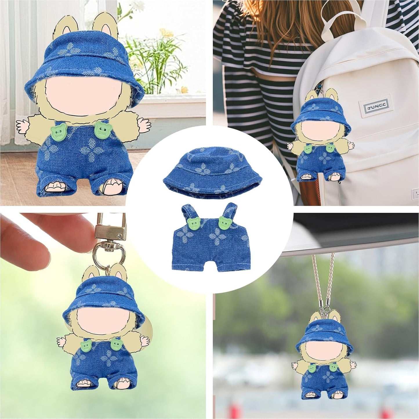 17cm Doll Clothes & 2 Set for 17cm Dolls-Exquisite Accessories for Doll, Cute Clothes for Dolls Dress up Unique Style (Blue)