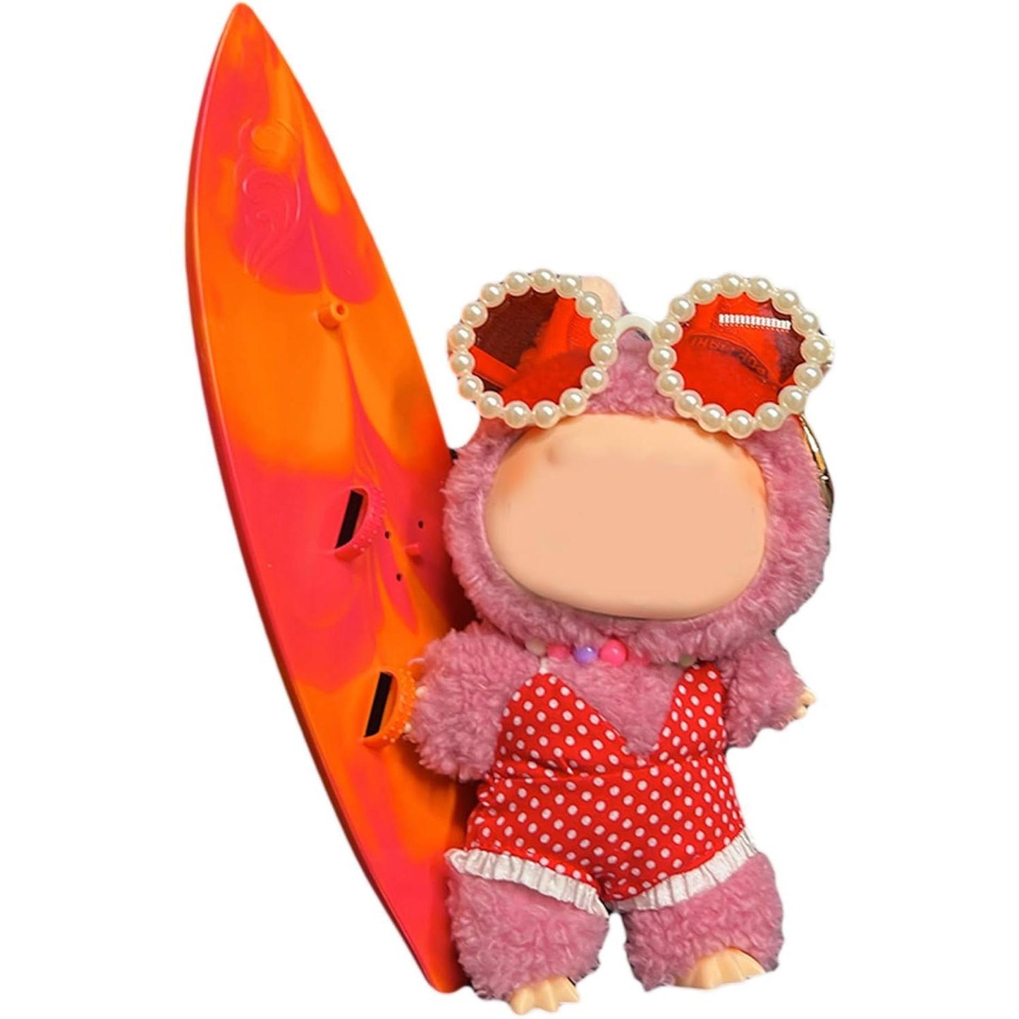 LABUBU Doll's Dress Up Clothes (No Doll) - Bikini Outfit for 17cm (6.7'') Labubu, Cute Exquisite Accessories for Doll Collection, Stylish Doll Clothing (Green Swim)