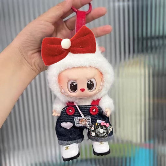 17cm Labubu Outfit Set - Clothes for Series 1/2 Plush Keychain Vinyl Doll Fashion