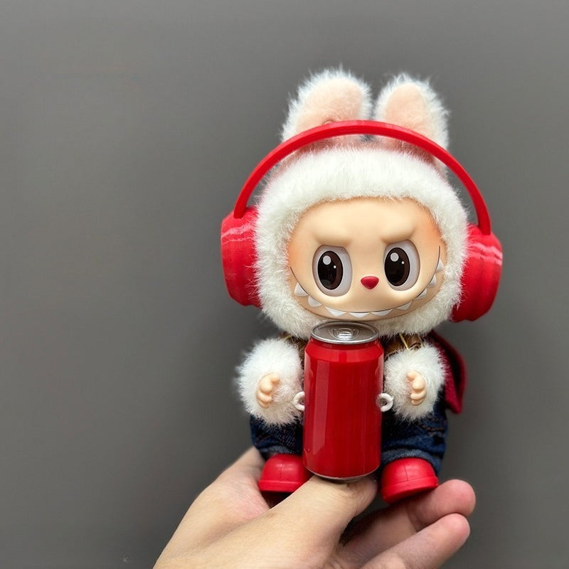Labubu Macaron Outfit for Series 1/2 Sitting Party - 17cm Keychain Doll Clothes Set