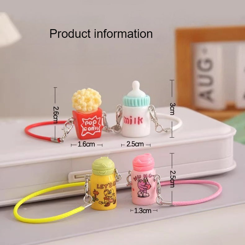Mini Thermos Keychain - Cute Simulation Cup Pendant for DIY Backpack Room Decor