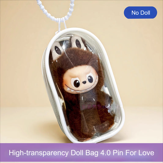 POP MART Labubu 4.0 Pin For Love Crystal-Clear Protective Display Case