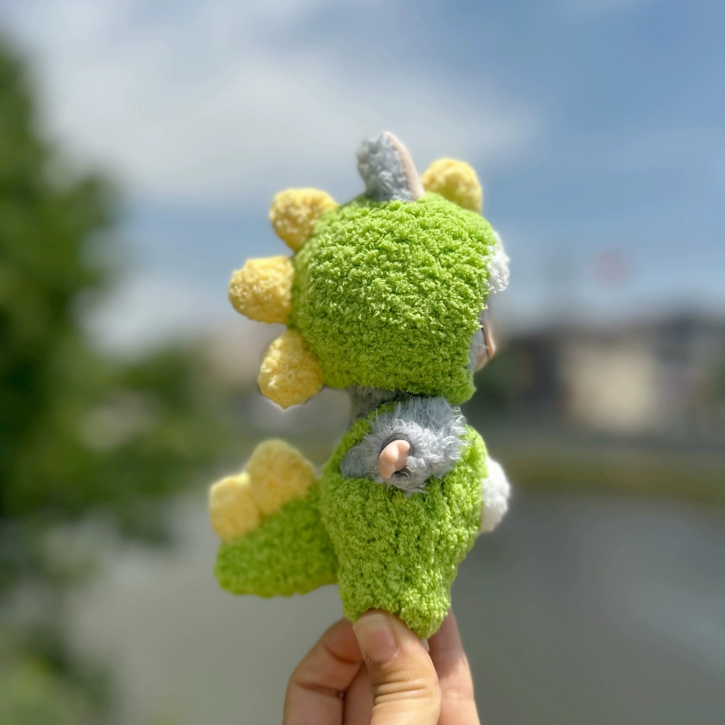 NEW Handmade 17cm Labubu Doll Clothes Set - Swan/Dinosaur Outfit for Vinyl dolls