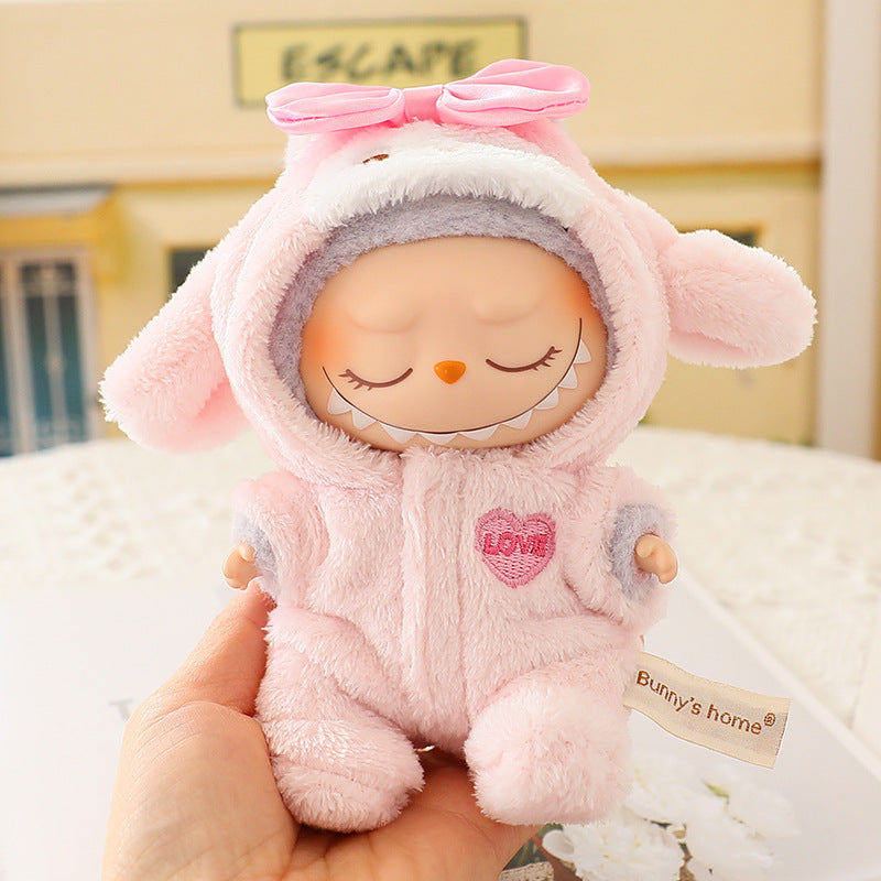 Labubu 1st-3rd Gen Clothes Only | Cute Shark Onesie for Vinyl Keychain Charms | Replacement Doll Outfits