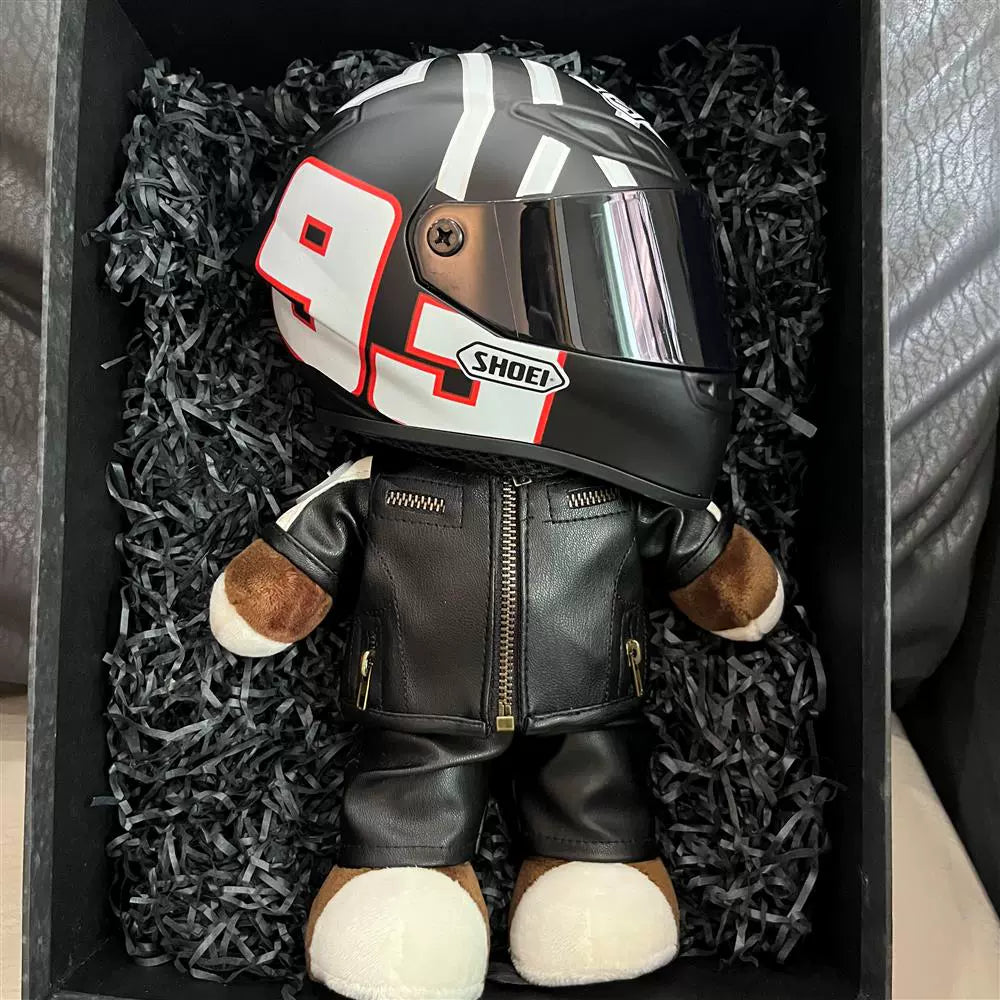 Labubu Motorcycle Helmet for Vinyl Figure - Cool Electric Bike Accessory for Blind Box Doll