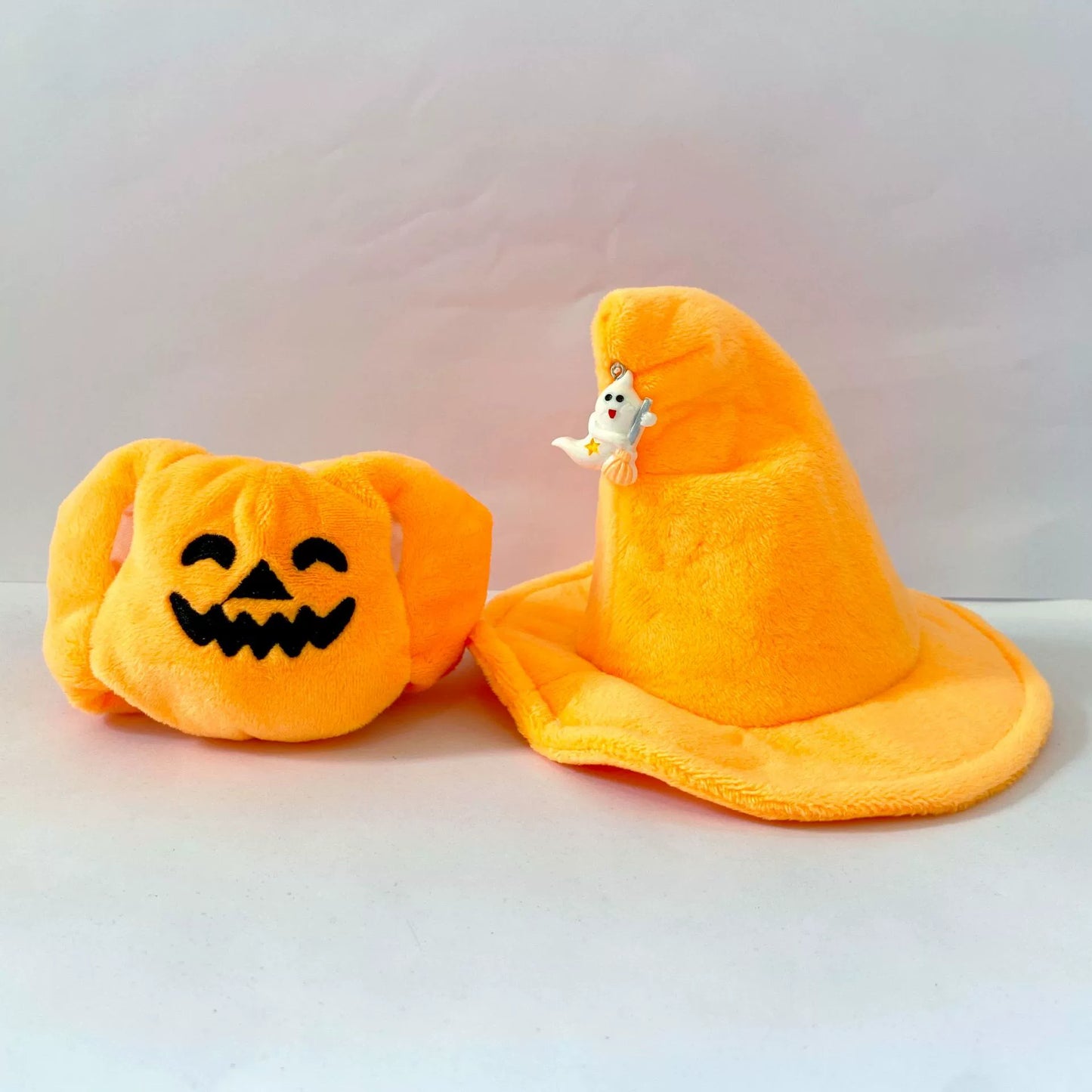 Labubu Halloween Costume Set - 17cm Pumpkin Dress & Witch Hat for Gen1-3 Dolls