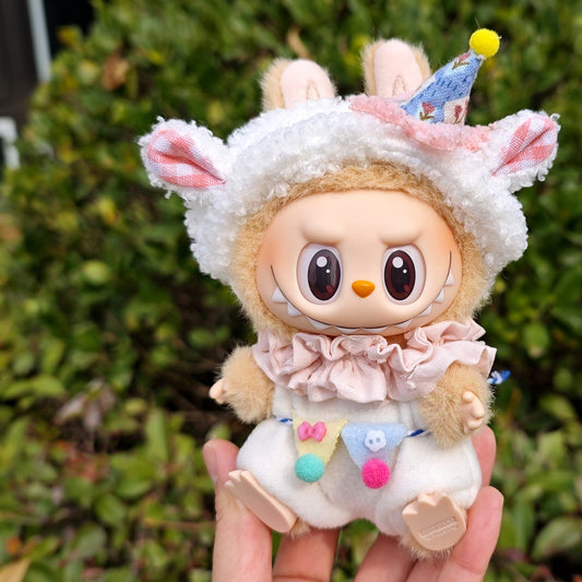 Labubu Series 1/2/3 Sitting Party Outfit - Cute Keychain Clothes for Vinyl Doll Change
