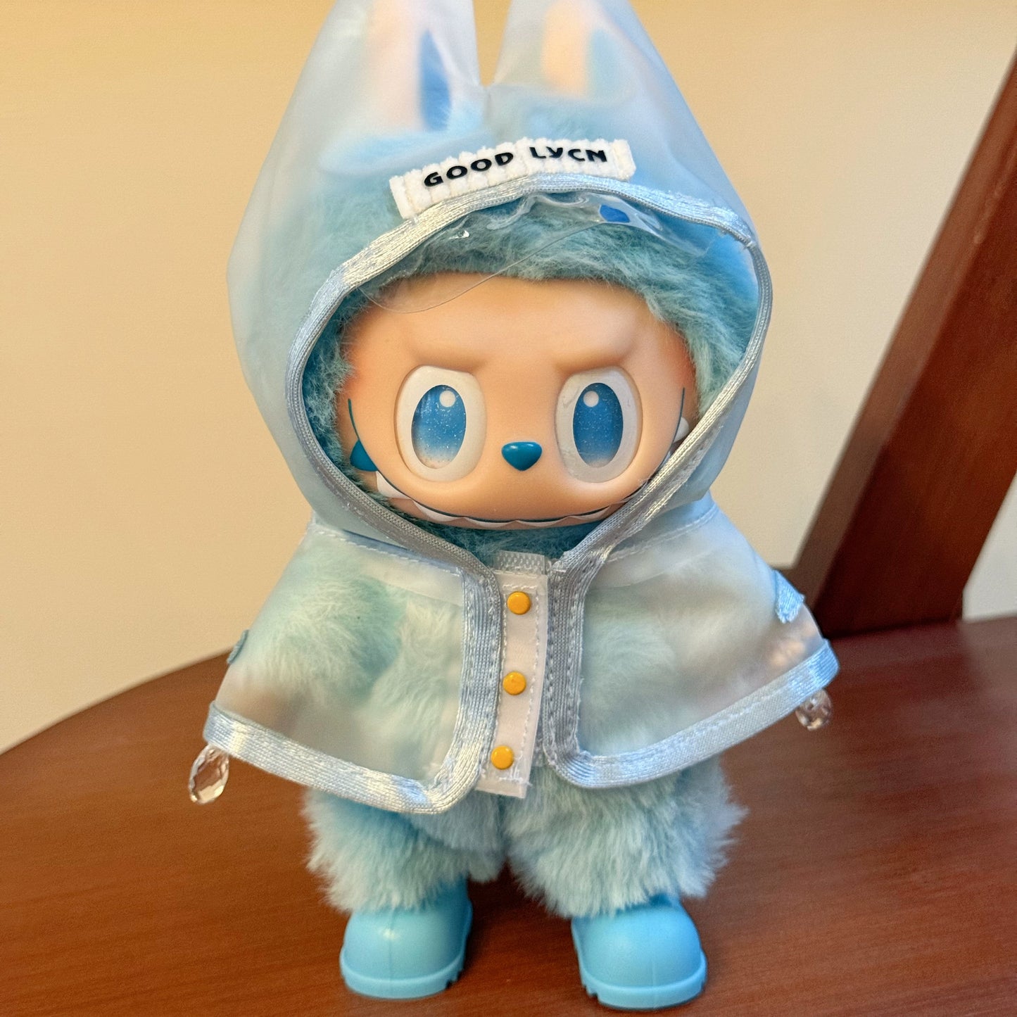 POP MART Labubu Doll Clothes 17cm - Raincoat Outfit for Generation 1/2/3 Vinyl Figures (No Doll/Boots Included) - Blind Box Accessory