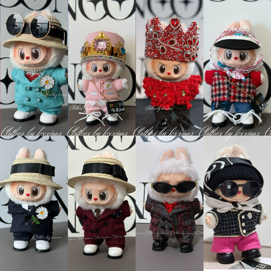 Pop Mart Labubu x G-Dragon High-End Custom Collection | 17cm Vinyl Keychain Outfits for Gen 1-3