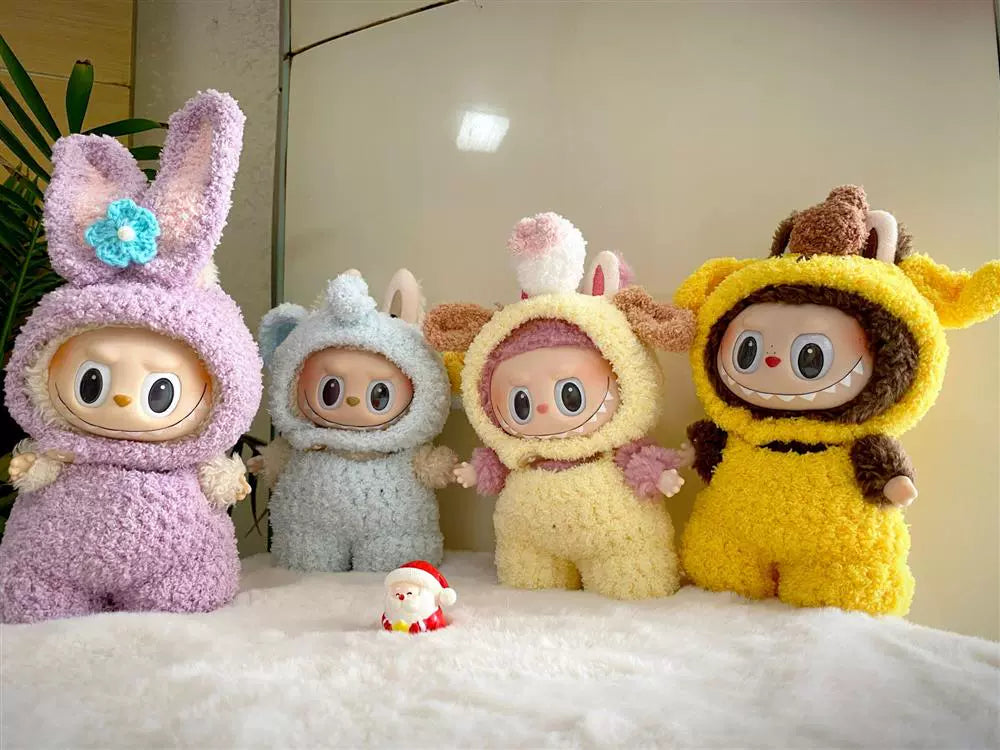 17cm Labubu 1st-3rd Gen Keychain Doll Clothes | Casual Replacement Outfit Set | Fits Plush Charms