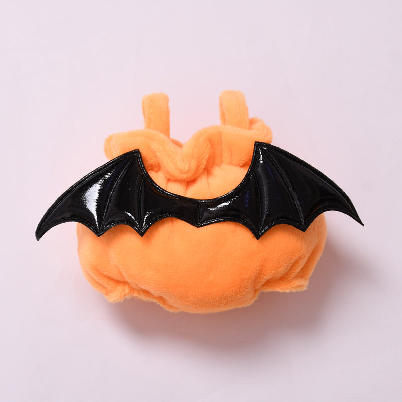 17cm Labubu 1st-2nd Gen Keychain Clothes Only | Halloween Pumpkin Costume Set with Black Witch Hat | Replacement Outfits for Vinyl Dolls