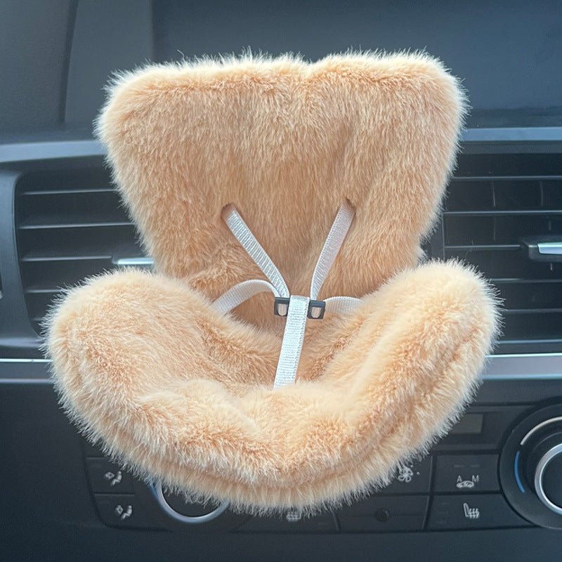 POP MART Labubu Pink Plush Car Decor - Cute Air Vent Clip-On Plushie for Vehicle Interior | Non-Slip Dashboard/Seat Decoration