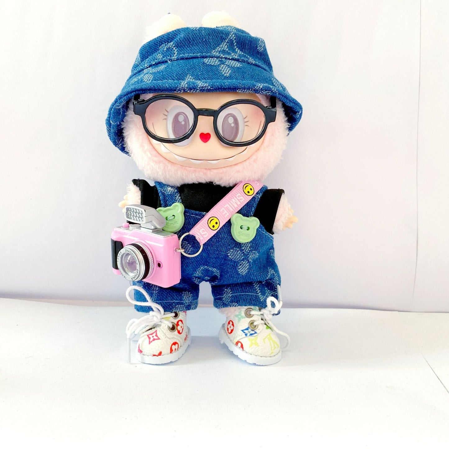 17cm Labubu 1st-3rd Gen Keychain Clothes | Dress, Sweater, Overalls & T-Shirt Collection | Complete Replacement Outfit Set for Plush/Vinyl Dolls