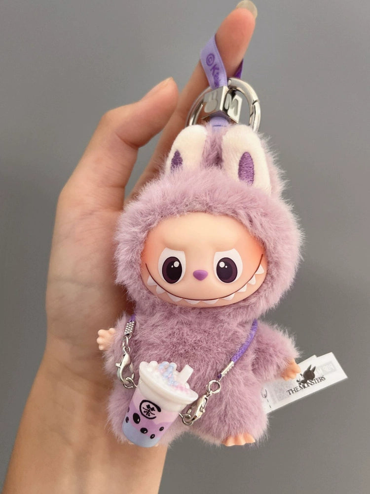 Labubu Series 4 Mini Milk Tea Cup - BJD Doll Accessory for Clothes & Keychain Decor