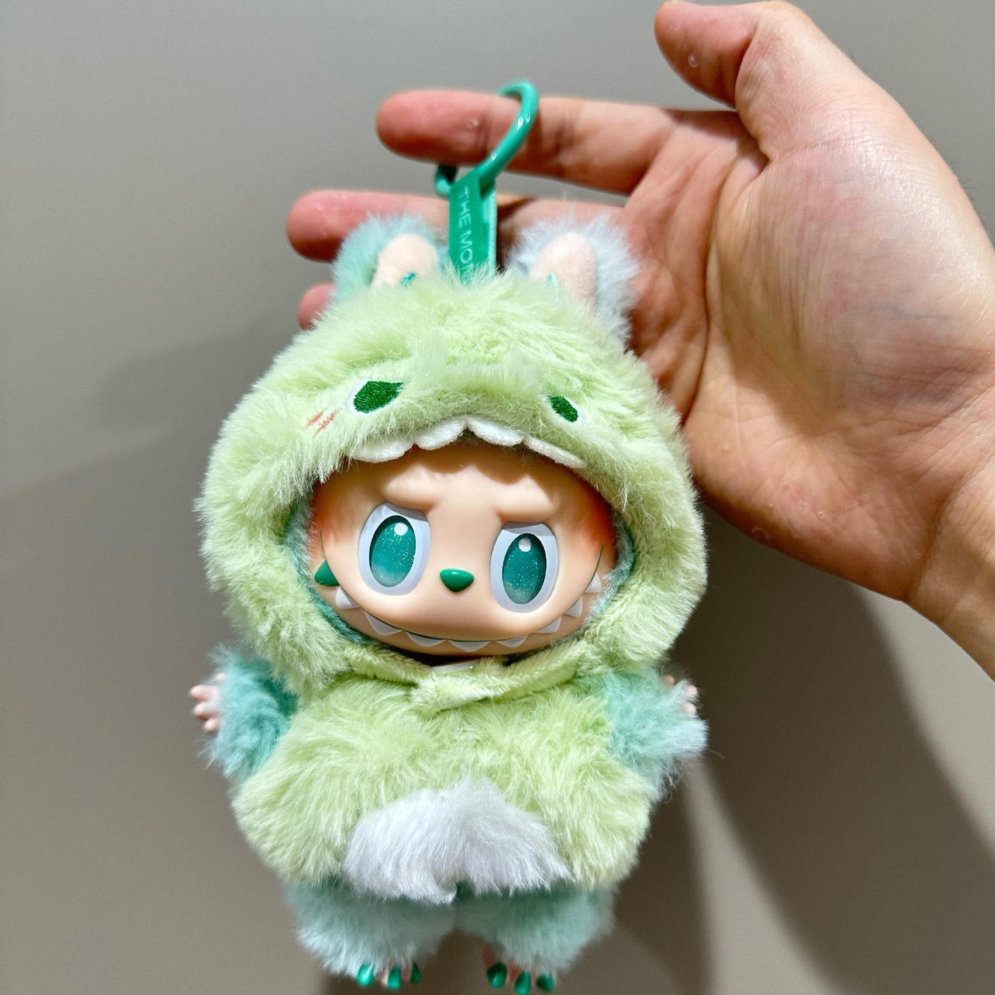 Handmade Labubu Dinosaur Outfit - Green Costume for Plush Keychain Vinyl Doll Clothes