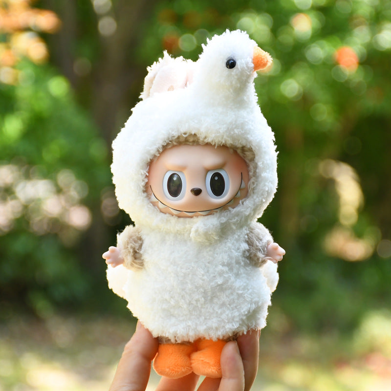 17cm Labubu Handmade 3D Bread Bear Set | Doll Clothes for Keychain Charms