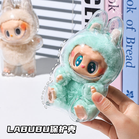 POP MART LABUBU & CRY BABY Dust Cover - Clear Vinyl Face Shield for Display Case & Doll Protection