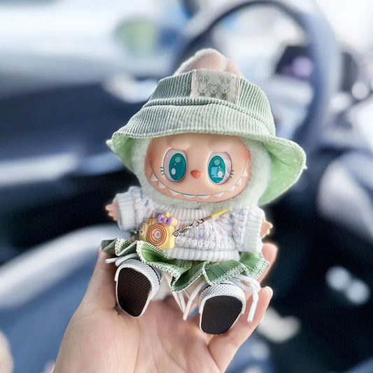 NEW Labubu Keychain Outfit - Sweater+Hat Set Fits Gen1/2/3 (No Doll)
