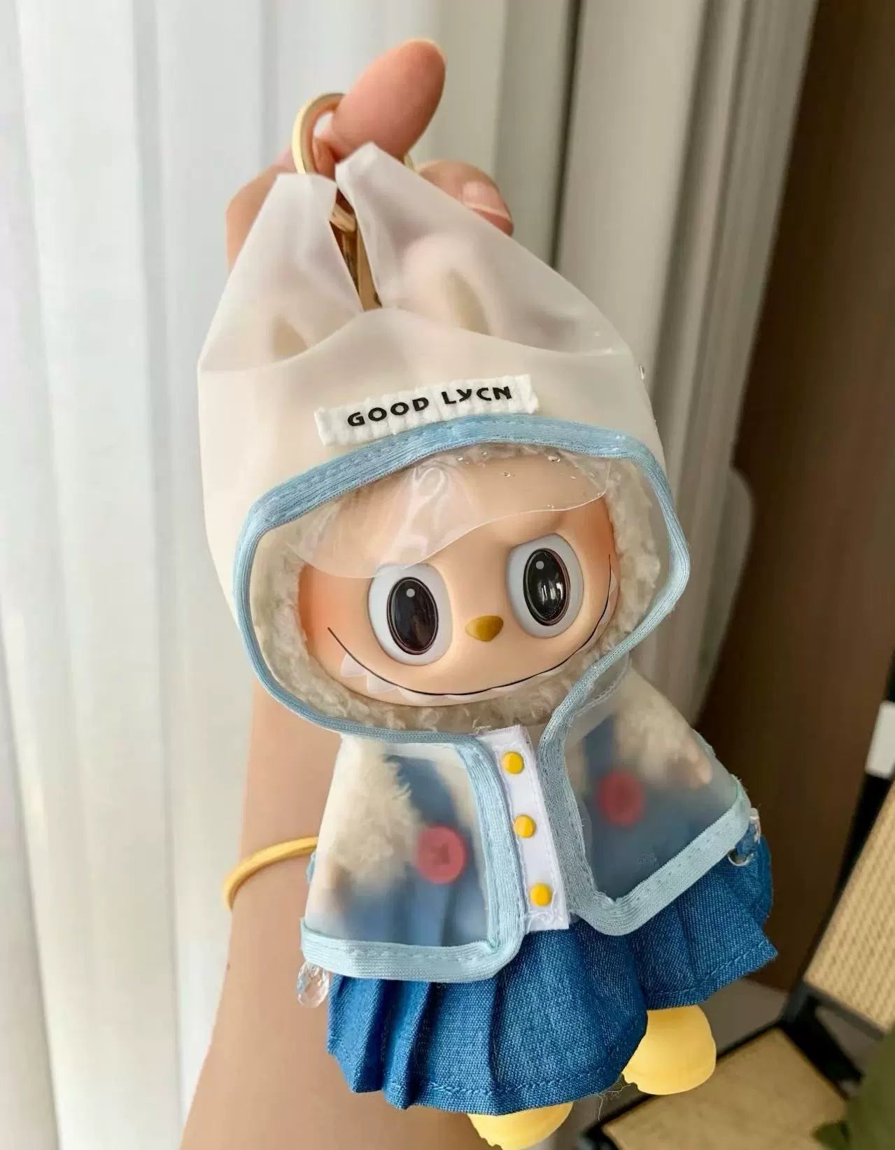 Labubu Series 1/2/3 Raincoat Outfit - Waterproof Doll Clothes for Vinyl Figures (No Doll/Shoes)
