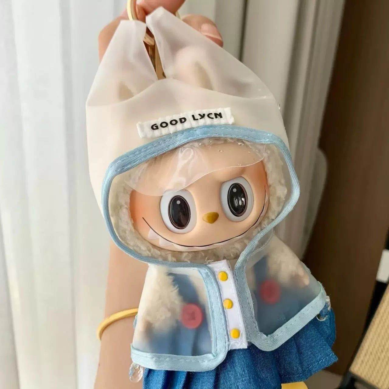 Labubu Series 1/2/3 Raincoat Outfit - Waterproof Doll Clothes for Vinyl Figures (No Doll/Shoes)