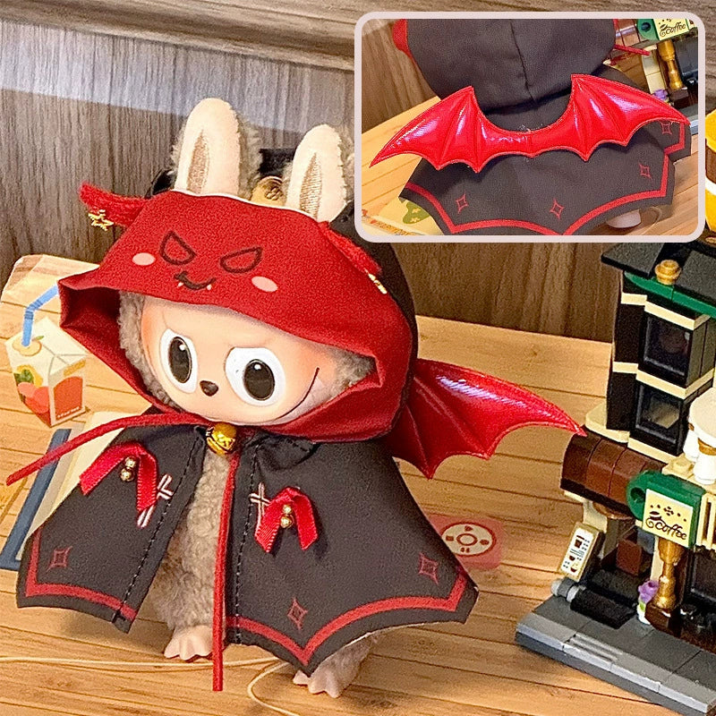 Labubu Series 3 Outfit - Red Devil Costume Set for Vinyl Doll Clothes Halloween
