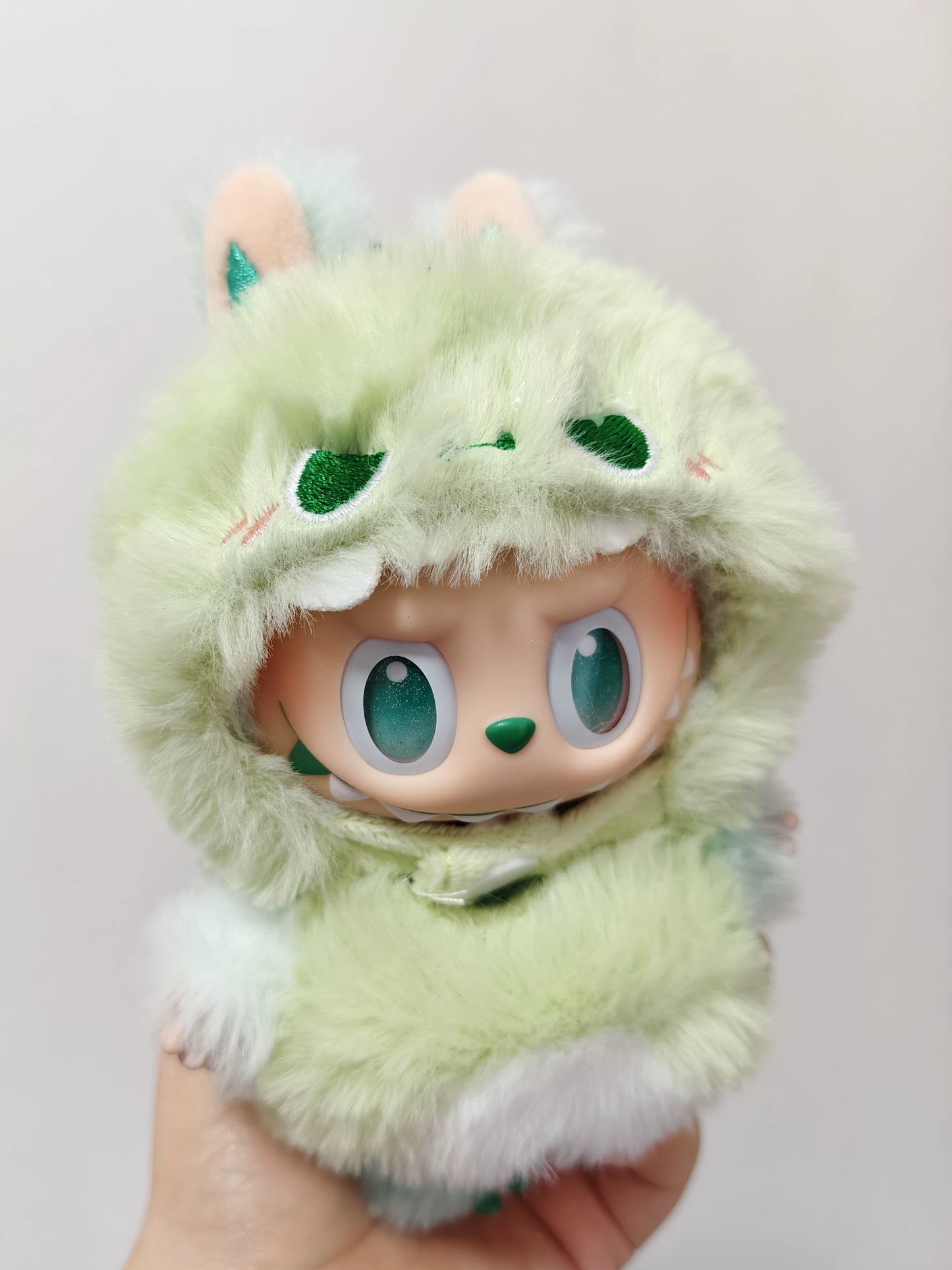 Labubu Generation 3.0 'Big into Energy' Series Green 3D Dinosaur Outfit - Complete Costume for Vinyl Figures, Compatible with 1st/2nd/3rd Gen Dolls