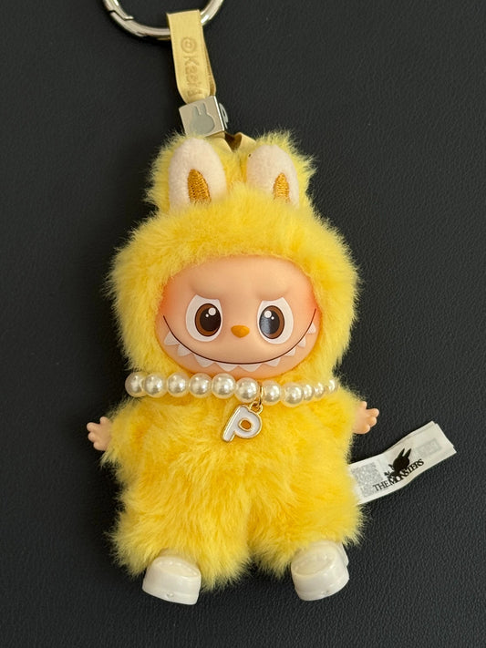 Labubu 4.0 Heart Code Accessories | 26-Letter Pearl Necklace & Mini Nose Decoration for Mini LABUBU Doll Clothing
