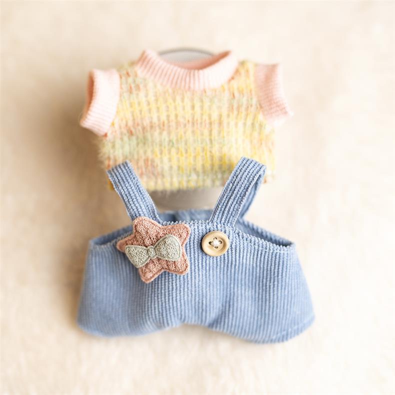 17cm Labubu Stylish Overalls Outfit Set | Fits Gen 1-3 Dolls (Clothes Only)