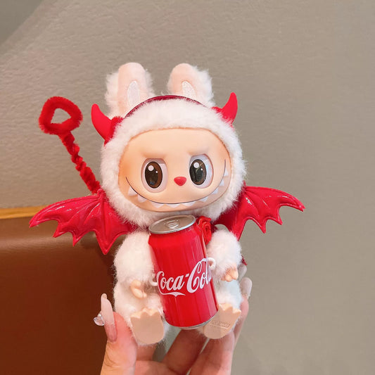 New Labubu Devil Wings Outfit - Red Demon Costume for Series 1/2/3 Doll Clothes Fashion