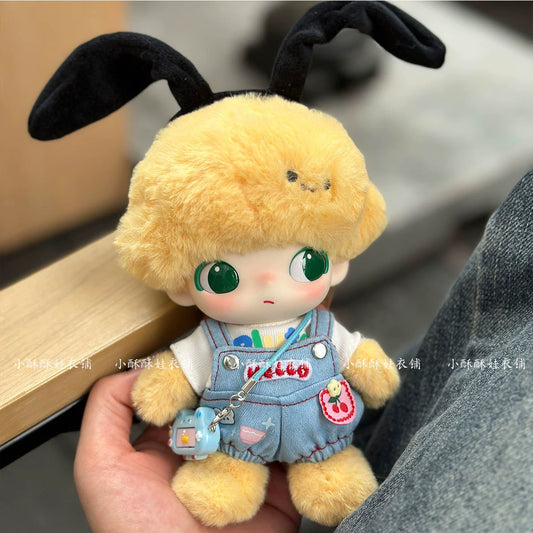 DIMOO x Disney Pluto Outfit - Blue Mouse Overalls + Gameboy Bag for 10cm Vinyl Dolls