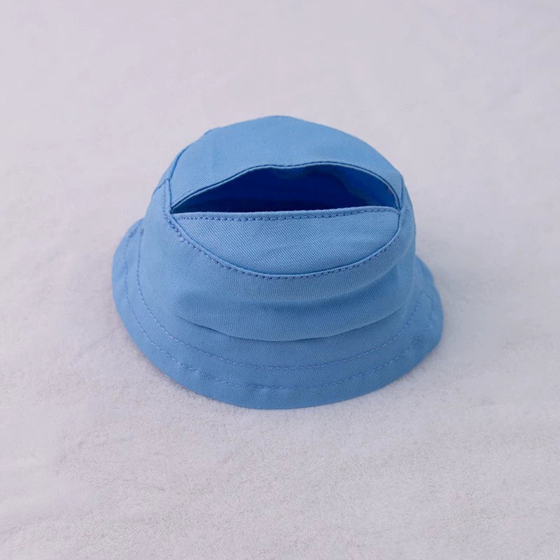 17cm Labubu Macaron Fisherman Hat - Vinyl Face Cap for Series 1/2/3 Doll Accessory