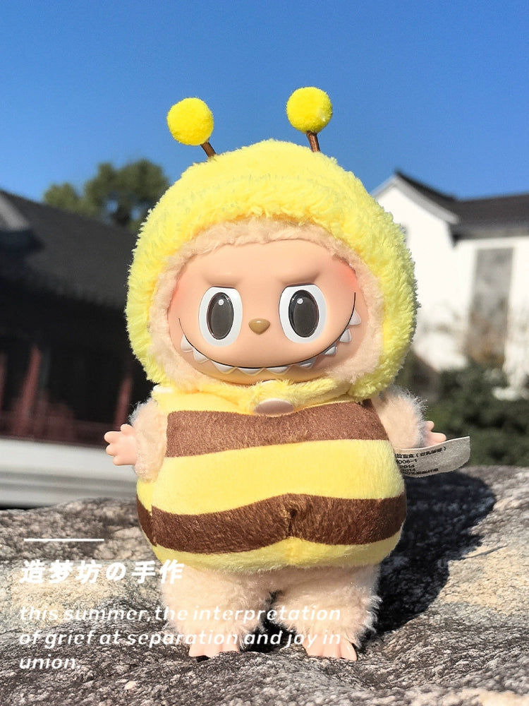 POP MART Labubu Doll Clothes - 'High Energy' Hamburger Costume for Gen 1/2/3 Vinyl Figures 17cm (No Doll Included) | Plush Keychain Outfit