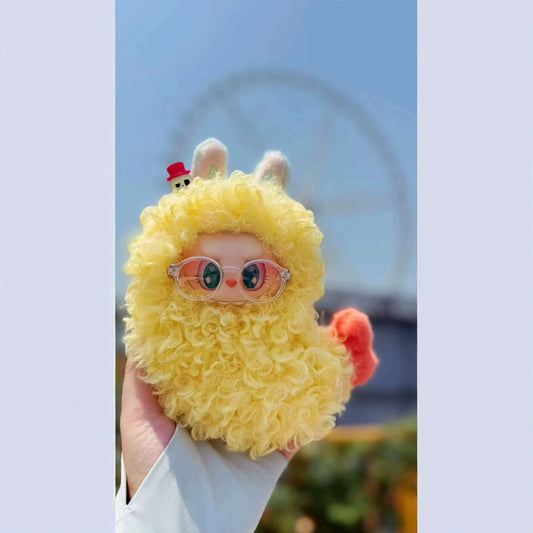 Pop Mart LABUBU 'Prawn Tempura' Outfit with Gradient Sunglasses, Eye-Catching Costume Set for 17cm Vinyl Figures, Compatible with 1st/2nd/3rd Gen Dolls