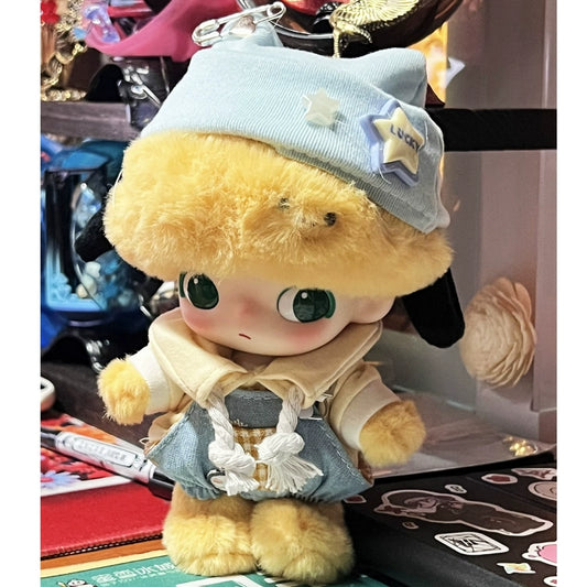 DIMOO x Pluto's House Set - Cozy Overalls & Cat-Ear Beanie for 10cm Vinyl Dolls